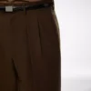 Pantalon à double pli en twill cassé Pantalon à double pli en twill cassé