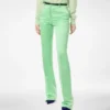 Pantalon droit ajusté en duchesse de coton et soie mélangés lavés Pantalon droit ajusté en duchesse de coton et soie mélangés lavés
