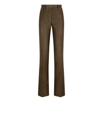 Pantalon droit ajusté en jacquard croco
