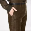 Pantalon droit ajusté en jacquard croco Pantalon droit ajusté en jacquard croco
