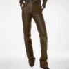 Pantalon droit ajusté en jacquard croco Pantalon droit ajusté en jacquard croco
