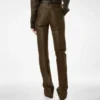 Pantalon droit ajusté en jacquard croco Pantalon droit ajusté en jacquard croco