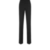 Pantalon droit ajusté en laine et soie mélangées Pantalon droit ajusté en laine et soie mélangées