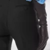 Pantalon droit ajusté en laine et soie mélangées Pantalon droit ajusté en laine et soie mélangées
