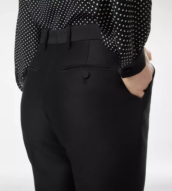 Pantalon droit ajusté en laine et soie Radzmir Pantalon droit ajusté en laine et soie Radzmir