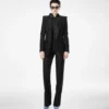 Pantalon droit ajusté en laine et soie Radzmir Pantalon droit ajusté en laine et soie Radzmir