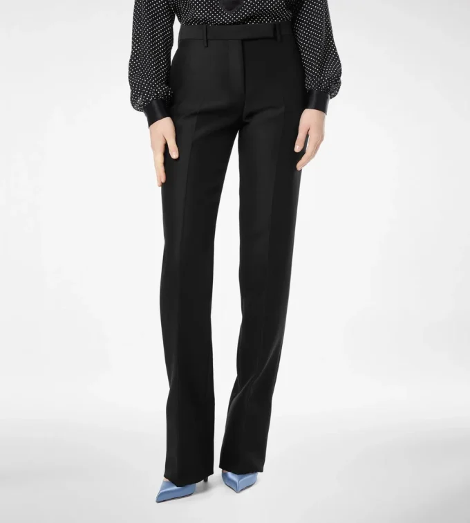 Pantalon droit ajusté en laine et soie Radzmir Pantalon droit ajusté en laine et soie Radzmir