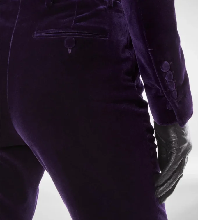 Pantalon droit ajusté en velours de coton Pantalon droit ajusté en velours de coton