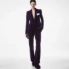 Pantalon droit ajusté en velours de coton Pantalon droit ajusté en velours de coton