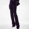 Pantalon droit ajusté en velours de coton Pantalon droit ajusté en velours de coton