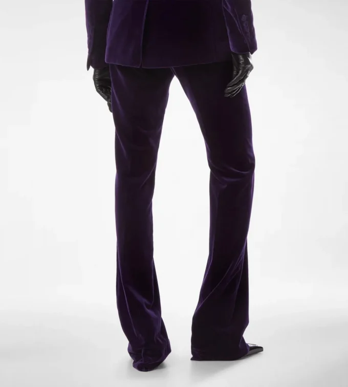 Pantalon droit ajusté en velours de coton Pantalon droit ajusté en velours de coton