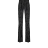 Pantalon droit ample à plis en laine et coton Barathea rayé Pantalon droit ample à plis en laine et coton Barathea rayé