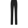 Pantalon droit de smoking ajusté en laine et soie mélangées Pantalon droit de smoking ajusté en laine et soie mélangées