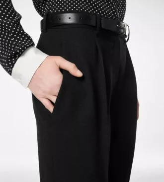 Pantalon droit à pinces décontracté Sharp Grain De Poudre