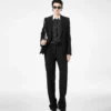 Pantalon droit à pinces décontracté Sharp Grain De Poudre Pantalon droit à pinces décontracté Sharp Grain De Poudre