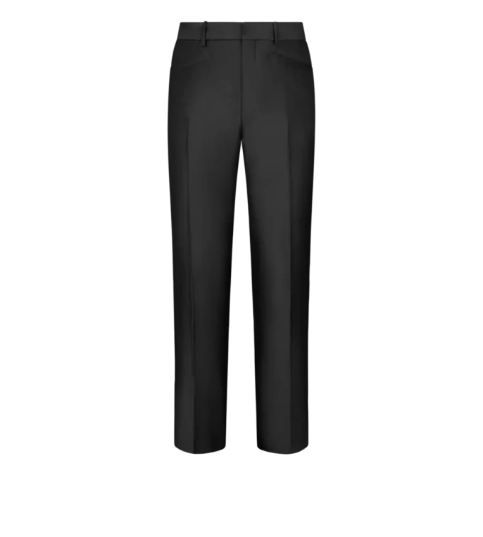 Pantalon Dyllan en twill de soie et mohair