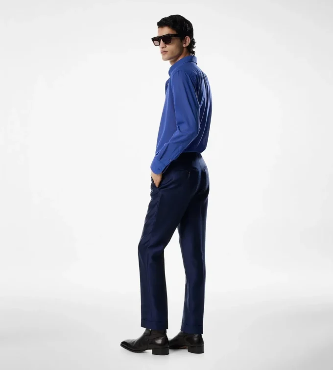 Pantalon Dyllan en twill de soie et mohair Pantalon Dyllan en twill de soie et mohair