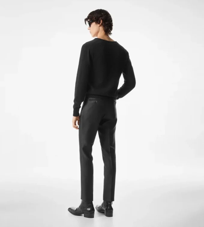 Pantalon Dyllan en twill de soie et mohair