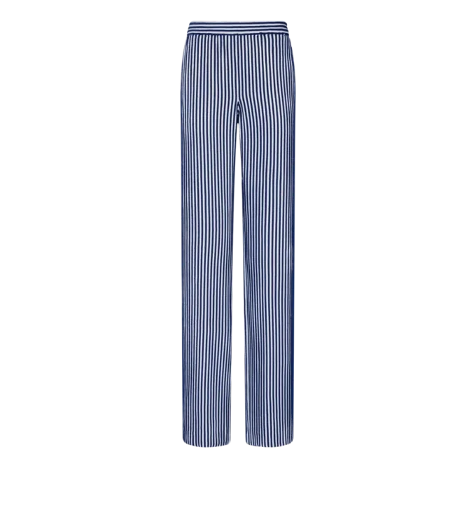 Pantalon en georgette de soie brodé de paillettes Pantalon en georgette de soie brodé de paillettes