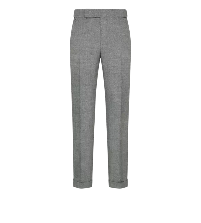 Pantalon en laine, soie et lin Sharkskin Pantalon en laine, soie et lin Sharkskin