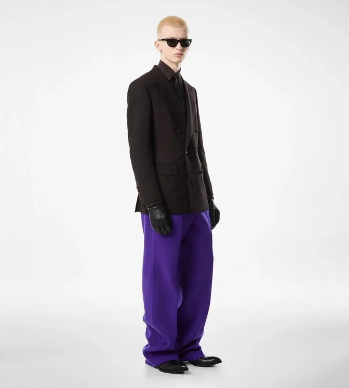 Pantalon en twill double fendable en cachemire Pantalon en twill double fendable en cachemire