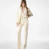 Pantalon large de smoking sur mesure en laine et soie Barathea brillante Pantalon large de smoking sur mesure en laine et soie Barathea brillante