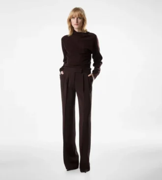 Pantalon large à double pli sur mesure