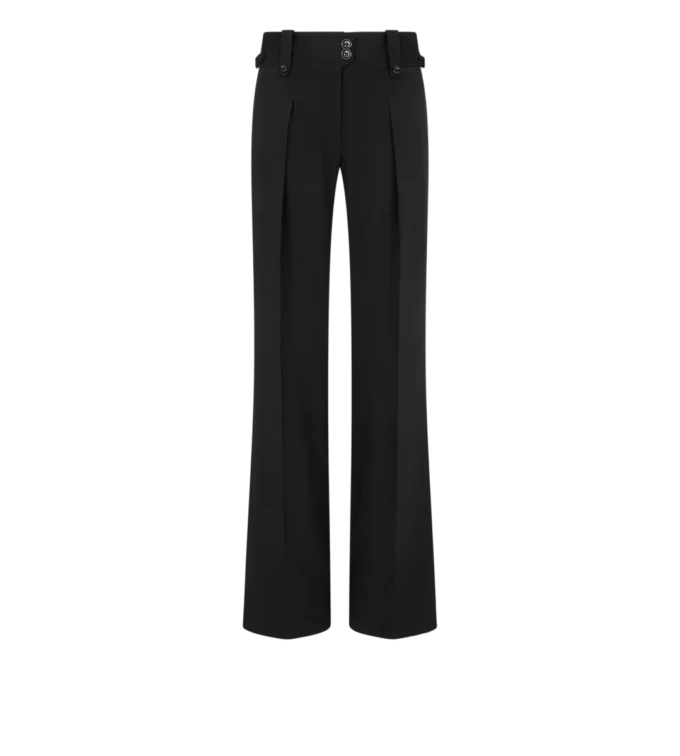 Pantalon large en soie plissé Pantalon large en soie plissé