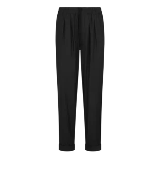Pantalon léger en twill fluide de coton et soie