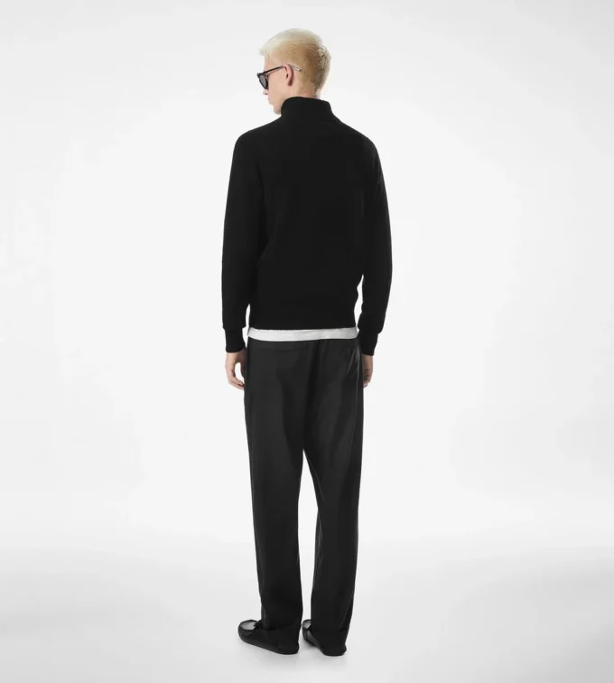 Pantalon léger en twill fluide de coton et soie