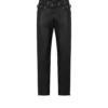 Pantalon motard en cuir grainé Pantalon motard en cuir grainé