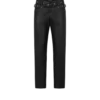Pantalon motard en cuir grainé Pantalon motard en cuir grainé