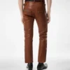 Pantalon motard en cuir grainé de buffle Pantalon motard en cuir grainé de buffle