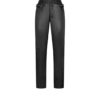 Pantalon motard en cuir grainé texturé Pantalon motard en cuir grainé texturé