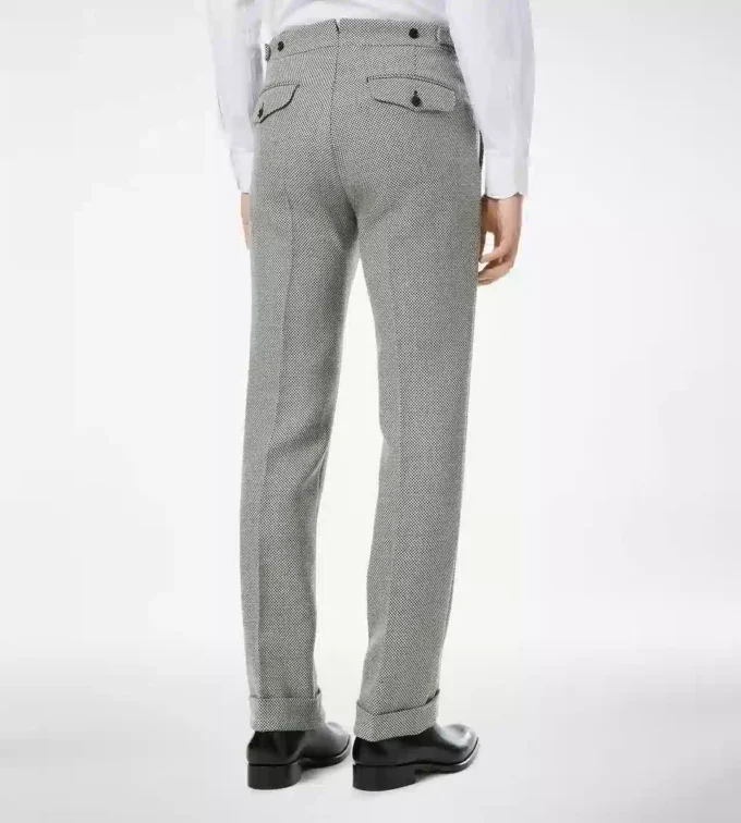 Pantalon à motif Birdseye négatif Pantalon à motif Birdseye négatif