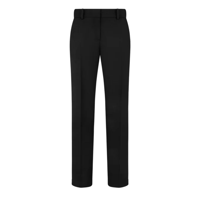 Pantalon officier en gabardine de laine élégante avec passepoil Pantalon officier en gabardine de laine élégante avec passepoil