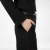 Pantalon officier en gabardine de laine élégante avec passepoil Pantalon officier en gabardine de laine élégante avec passepoil