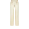Pantalon plissé ajusté en twill de soie et laine Pantalon plissé ajusté en twill de soie et laine