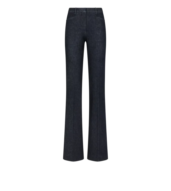 Pantalon évasé ajusté en denim