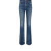 Pantalon évasé en denim brut stretch Pantalon évasé en denim brut stretch