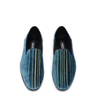 Pantoufles Steven en velours jacquard