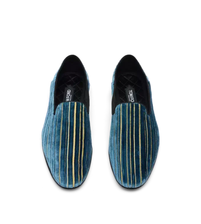 Pantoufles Steven en velours jacquard Pantoufles Steven en velours jacquard