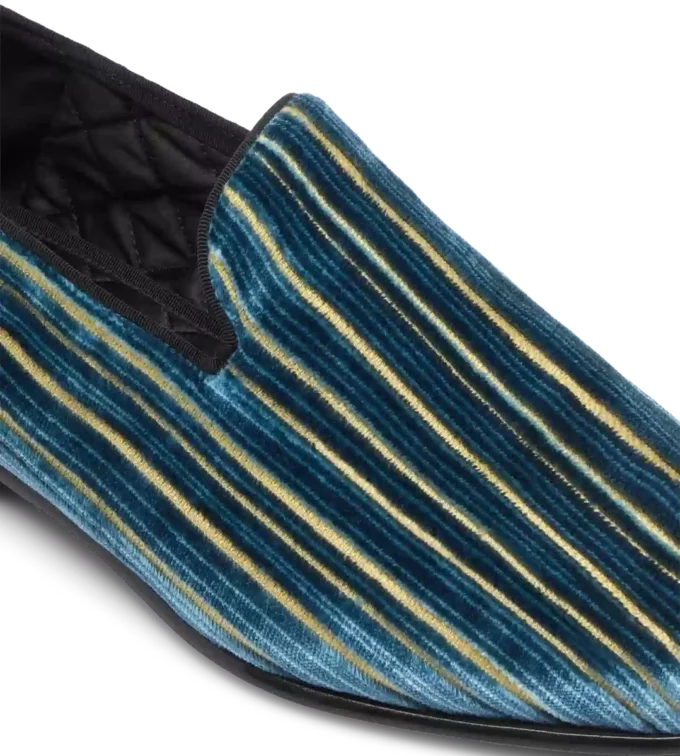 Pantoufles Steven en velours jacquard Pantoufles Steven en velours jacquard