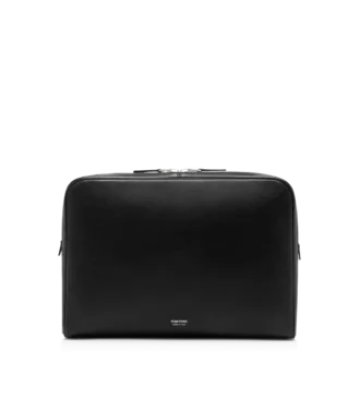 Pochette minimaliste pour ordinateur portable en cuir grainé