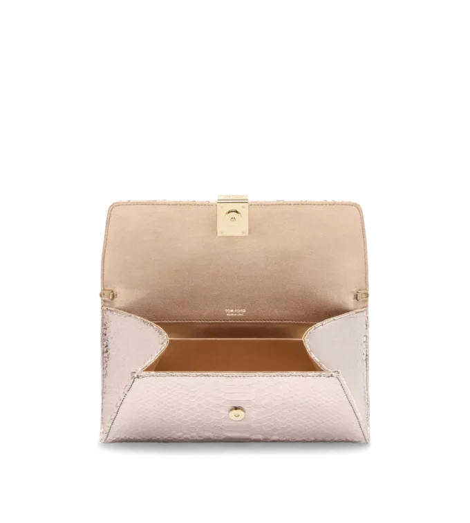 Pochette Nobile en python estampé laminé Pochette Nobile en python estampé laminé