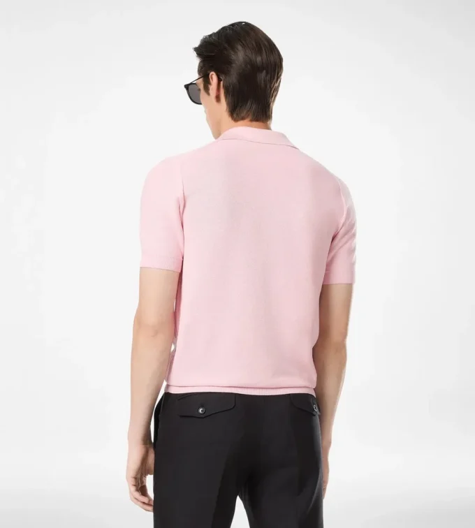 Polo en coton et soie piqué Polo en coton et soie piqué