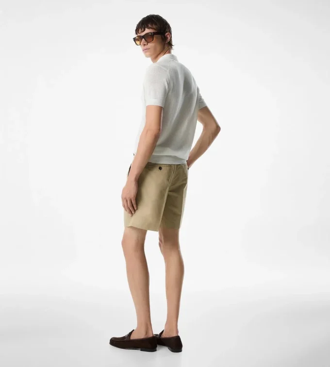 Polo en maille de coton et soie