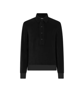 Polo à manches longues en tissu éponge