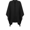 Poncho en cachemire avec logo Tf brodé ton sur ton