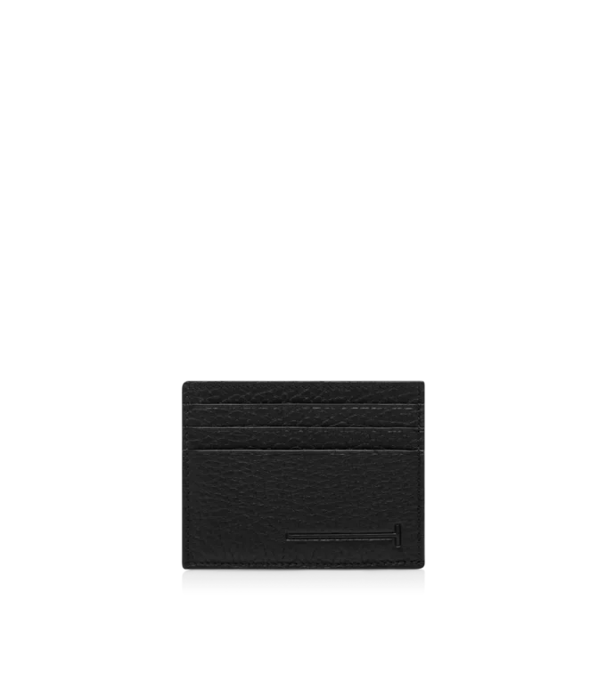 Porte-cartes allongé en cuir de cerf imprimé avec poche centrale Porte-cartes allongé en cuir de cerf imprimé avec poche centrale
